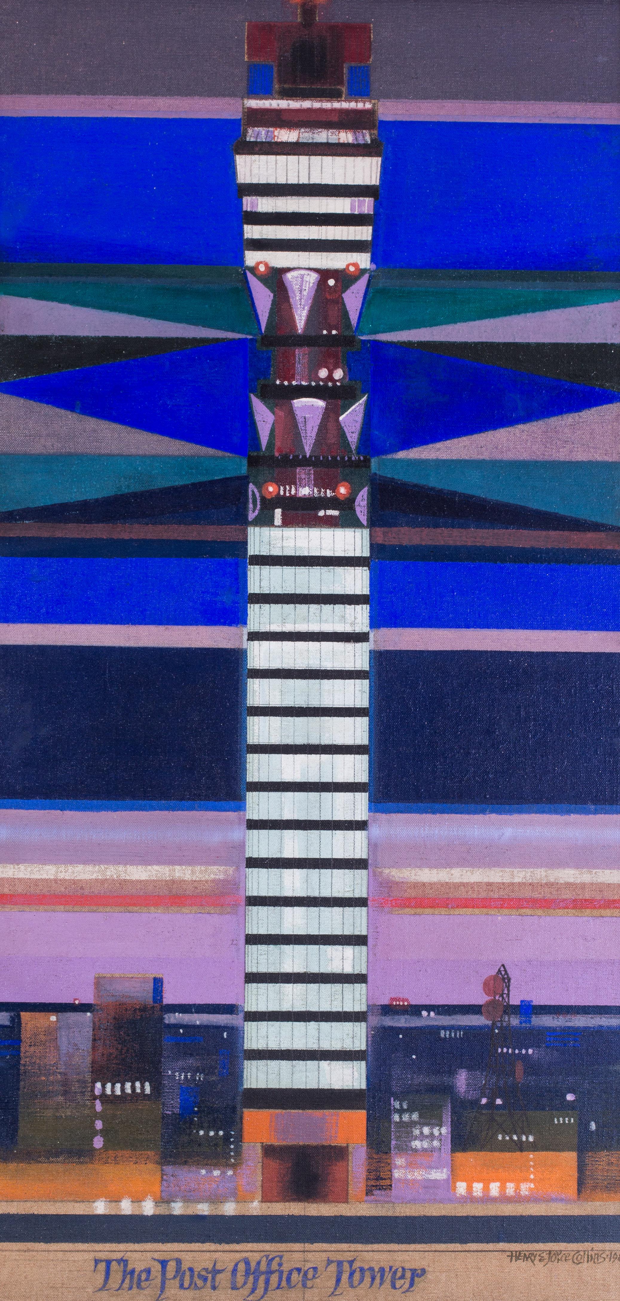 Henry Collins Landscape Painting - The Post Office Tower, 1981