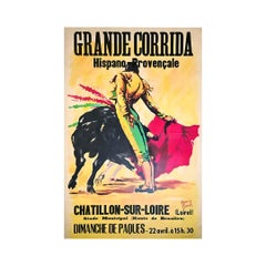 Grande Corrida Hispano-Provenzale – Poster originale francese sulla corrida, 1950 circa