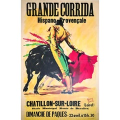 Grande Corrida Hispano-Provençale Original French Bullfighting Poster c.1950