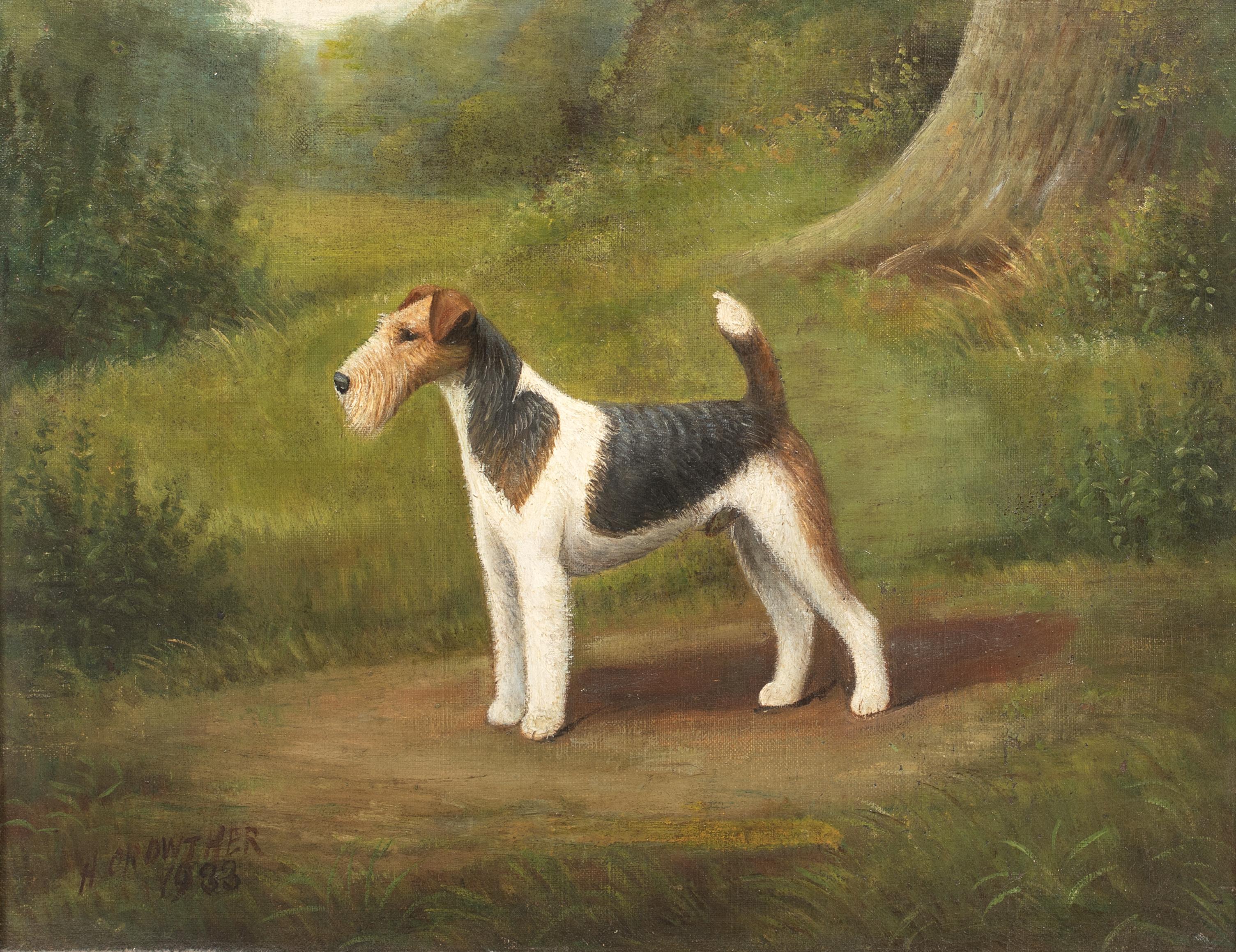 Ritratto di un Fox Terrier a pelo corto, XIX secolo  di Henry Crowther circa 1935 2