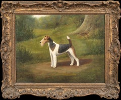 Ritratto di un Fox Terrier a pelo corto, XIX secolo  di Henry Crowther circa 1935
