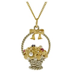 Henry Dankner 14kt Basket Pendant