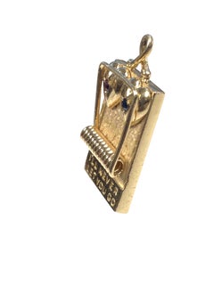 Henry Dankner Vintage Large Lovers Mouse Trap Gold Charm