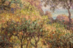 “Cliffside” Contemporary Impressionist Seaside Landscape Nature Painting