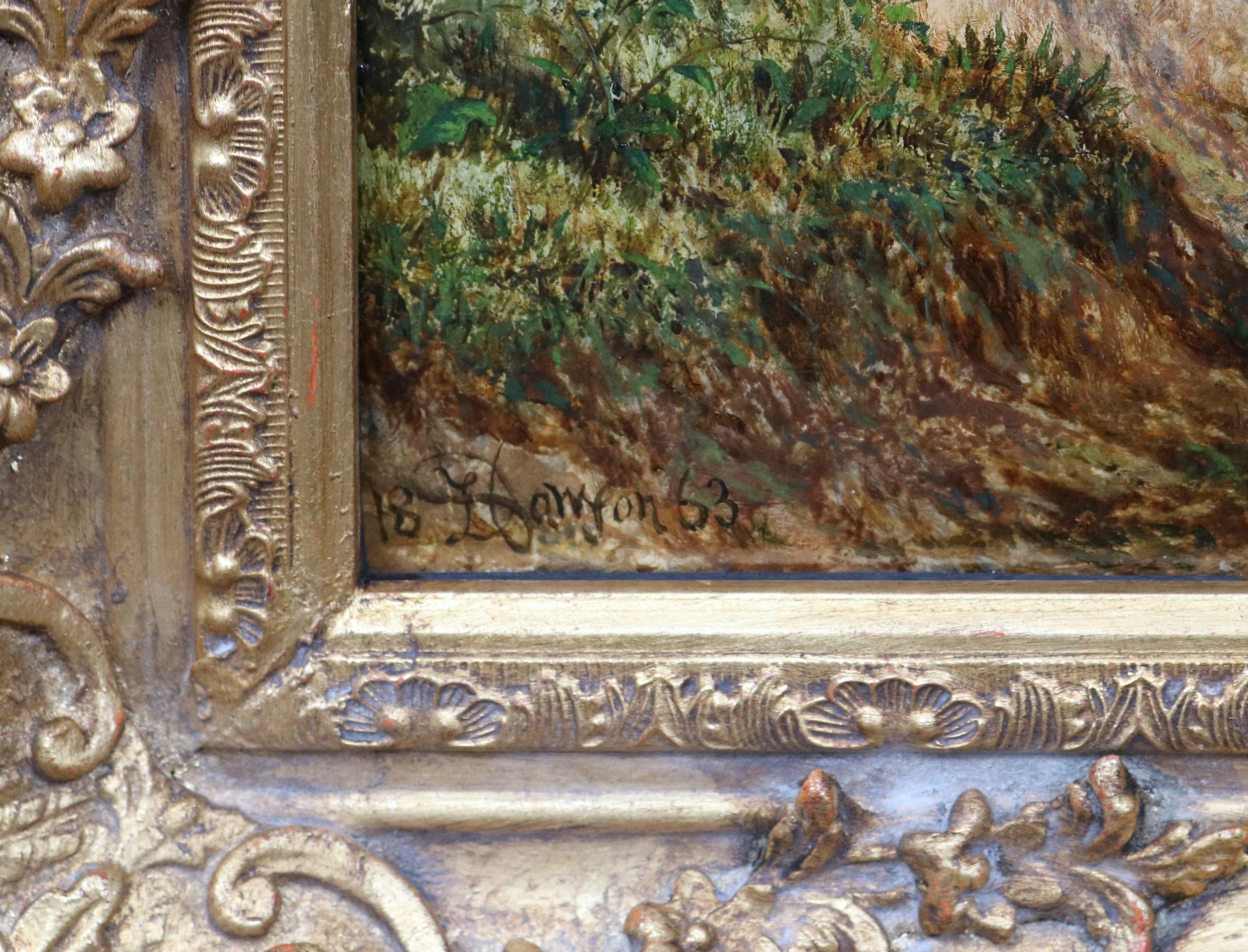 The Thames n° Runnymeade - Exposition du 19e siècle - Peinture à l'huile - Paysage de rivière en vente 6