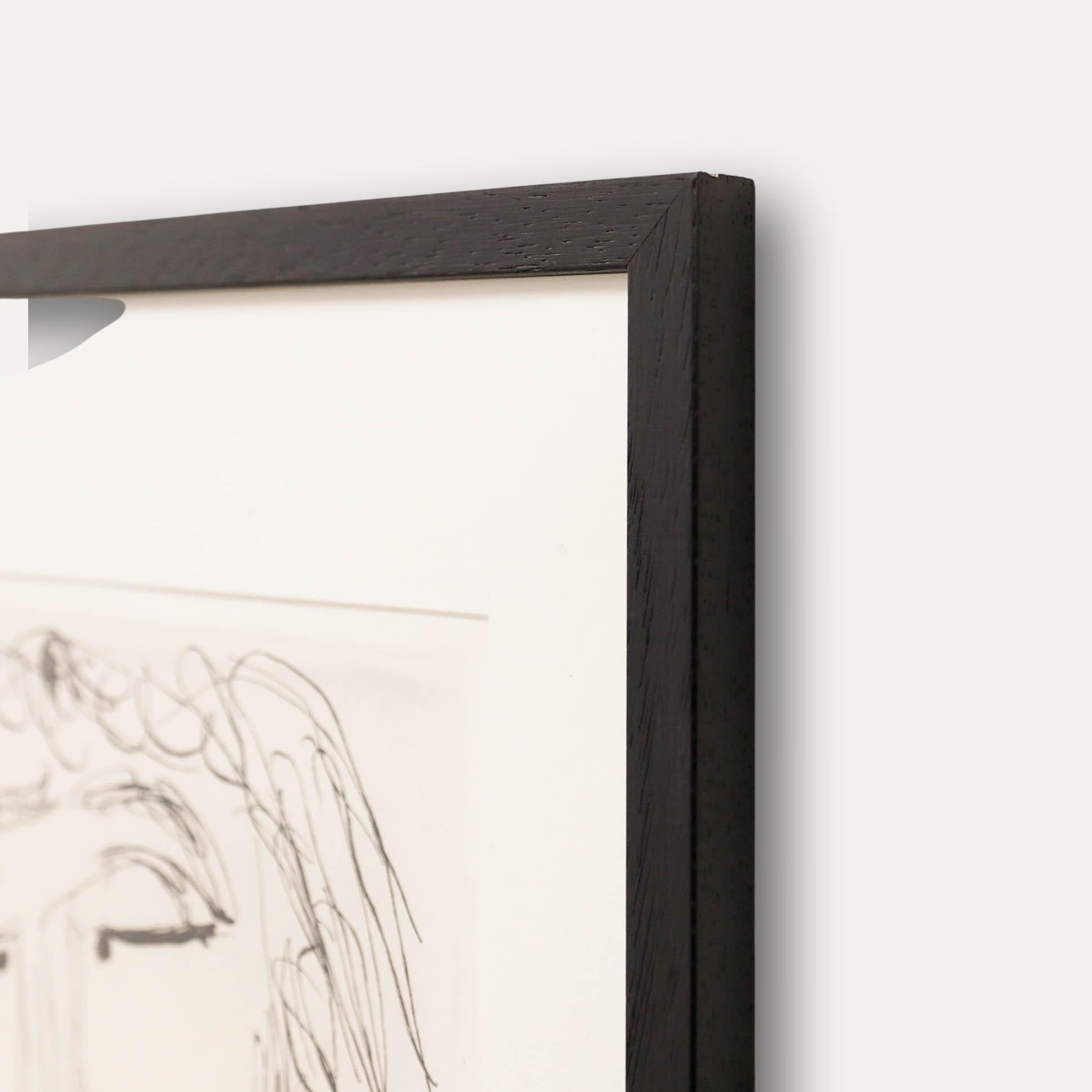 Henry De Waroquier (1881-1970) - Framed 1946 Etching, Head For Sale 1