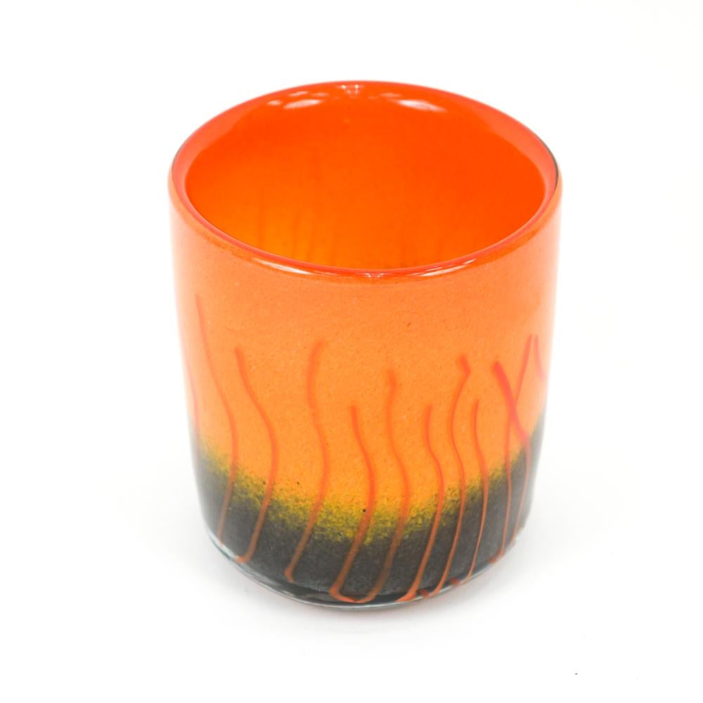 Henry Dean Abstract Art Glass Cylinder Vase For Sale 9