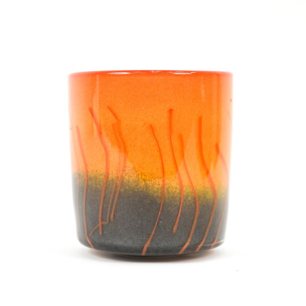 Henry Dean Abstract Art Glass Cylinder Vase For Sale 2