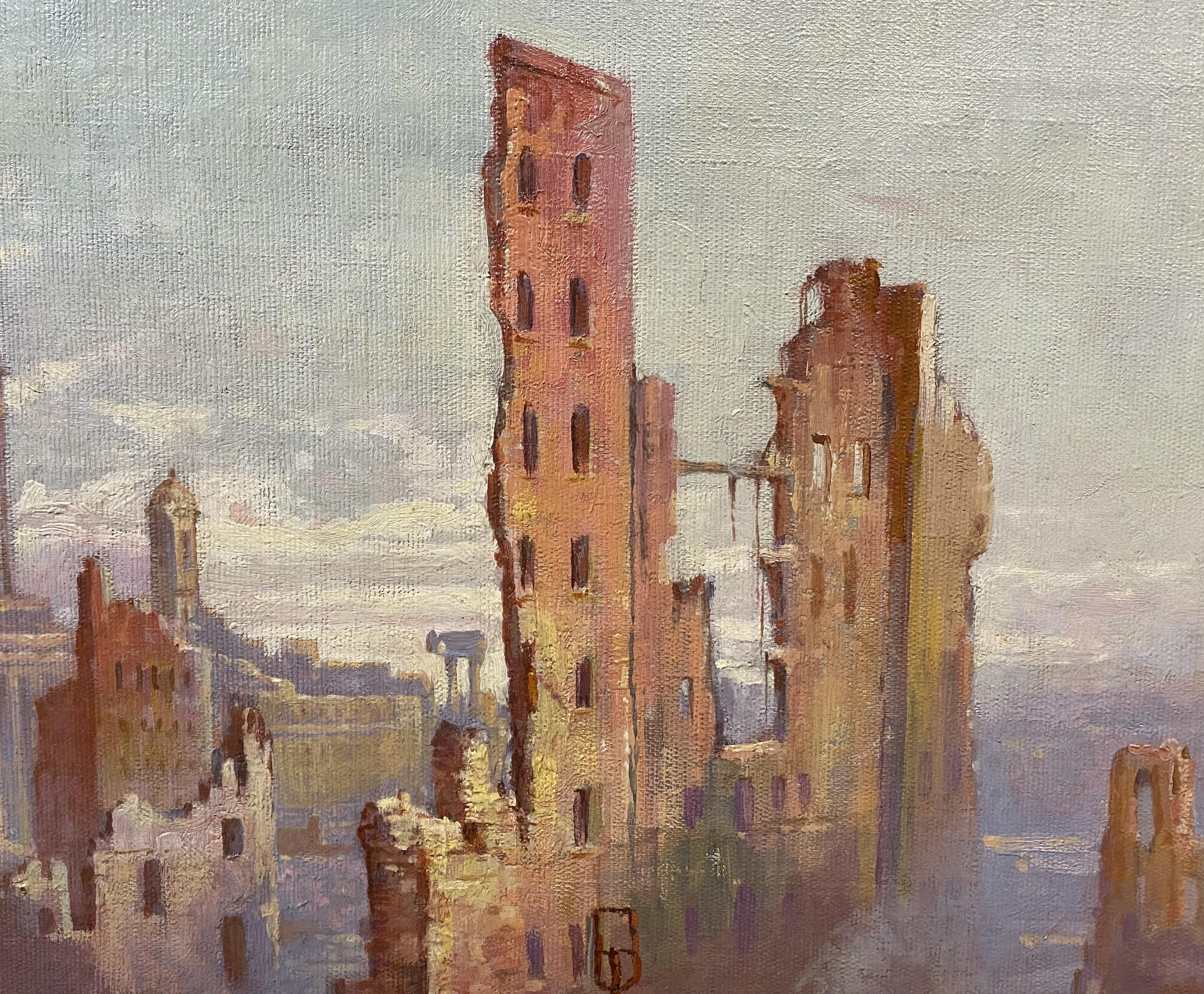  The Ruins of the San Francisco Earthquake & Fire - American Impressionist Painting by Henry Deidrich Gremke