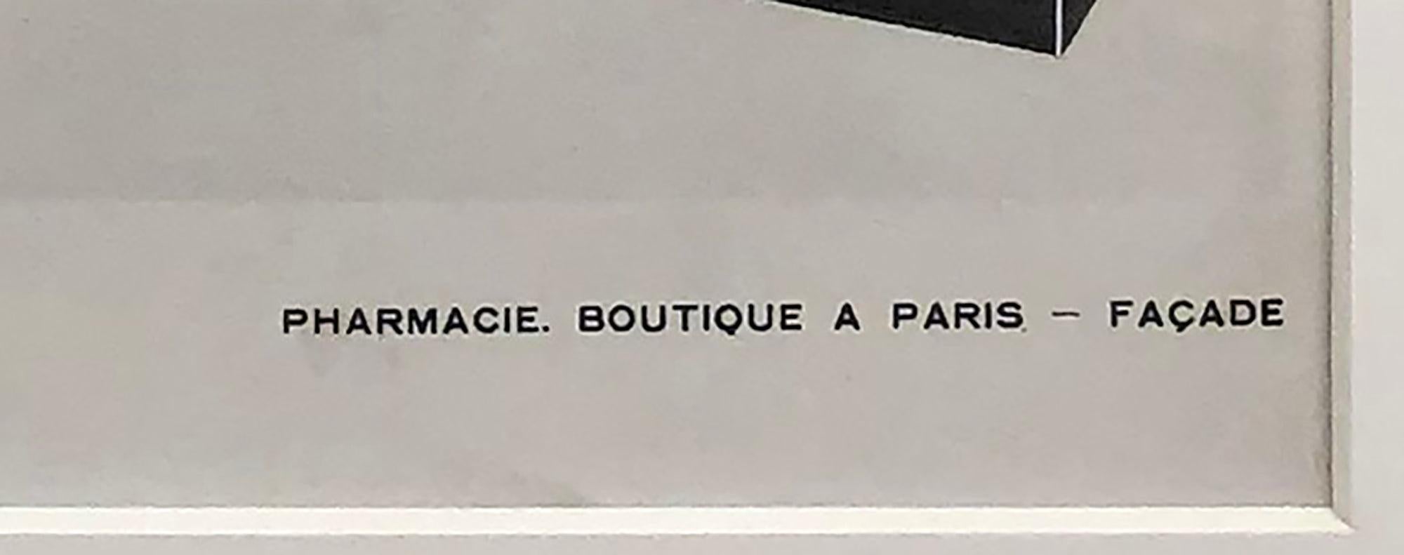 Henry Delacroix 'Pharmacie' 1930- Pochoir 1