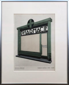 Henry Delacroix 'Pharmacie' 1930- Pochoir