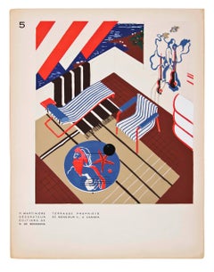 Pochoir of a Private Terrace in Cannes