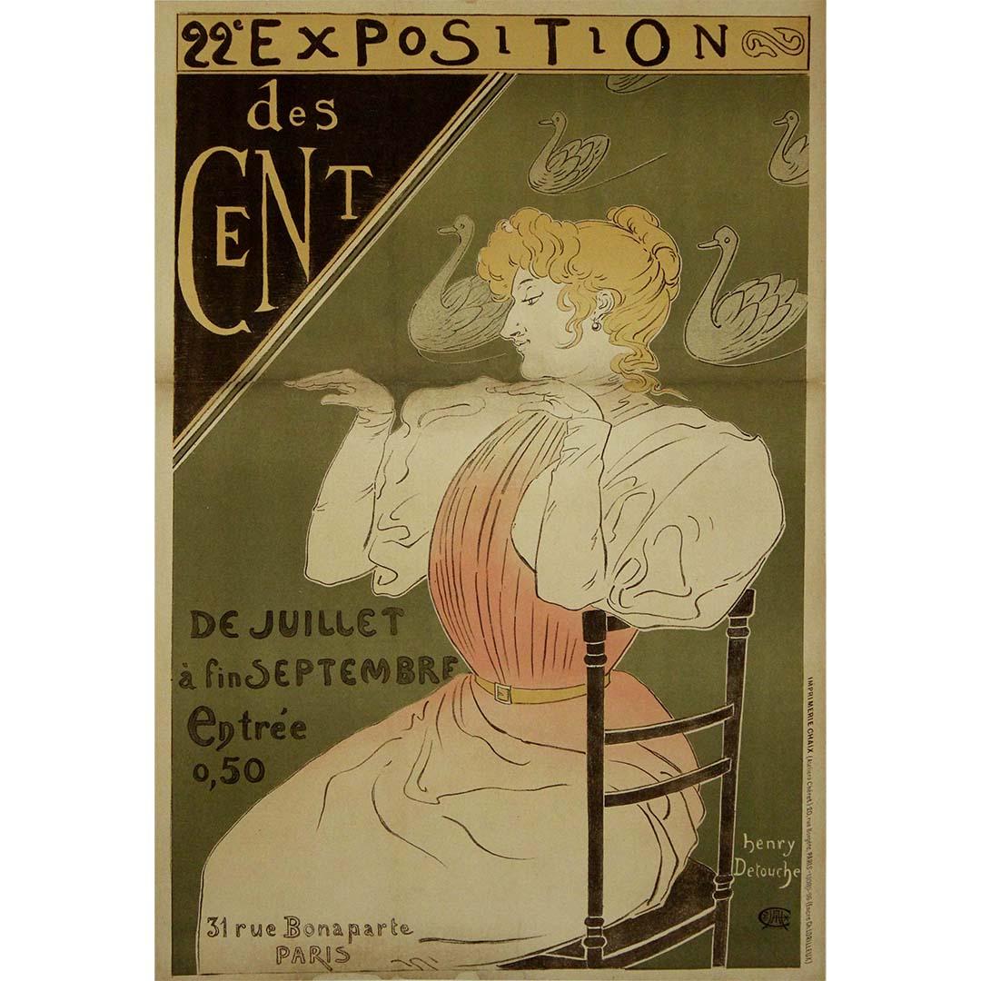 Cartel original de 1896 de Henry Detouche para la 22e Exposition des Cent