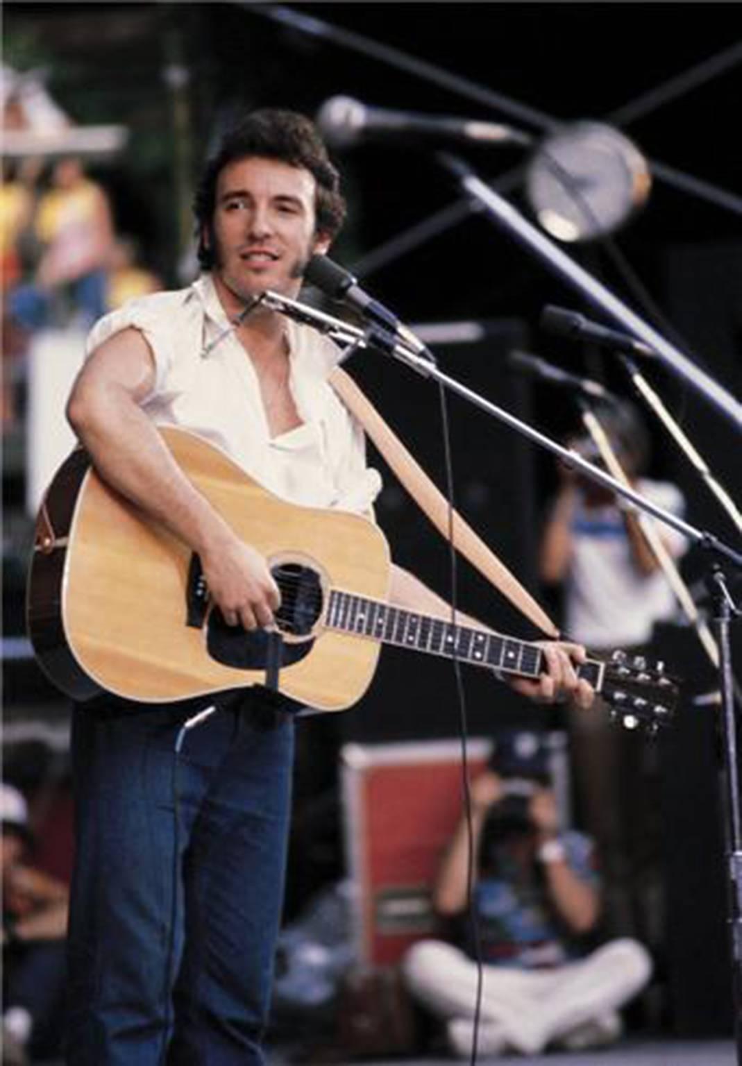 Henry Diltz Color Photograph - Bruce Springsteen, "No Nukes, " Hollywood Bowl, 1981