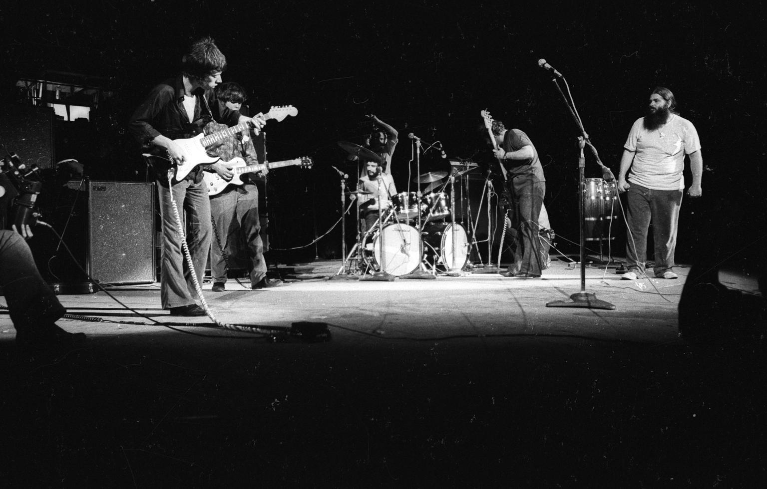 Henry Diltz Black and White Photograph - Canned Heat, Woodstock, NY, 1969