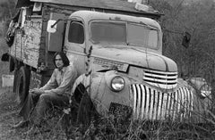 James Taylor and Old Truck, Lake Hollywood, CA 1969