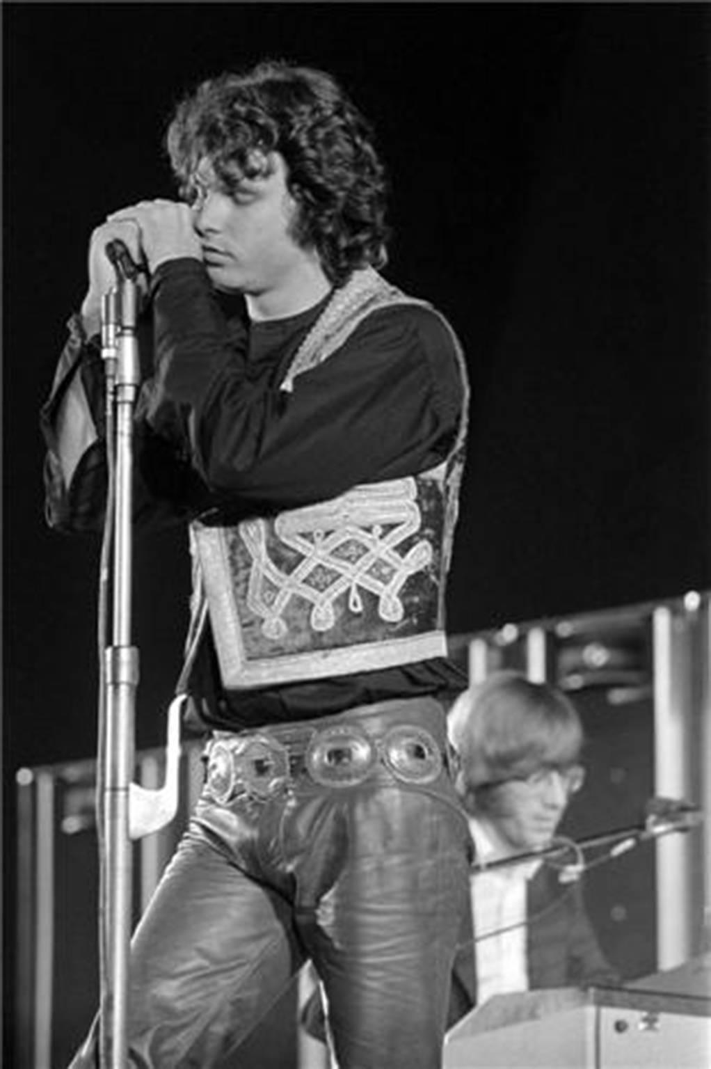Henry Diltz Black and White Photograph - Jim Morrison, Los Angeles, CA, 1968