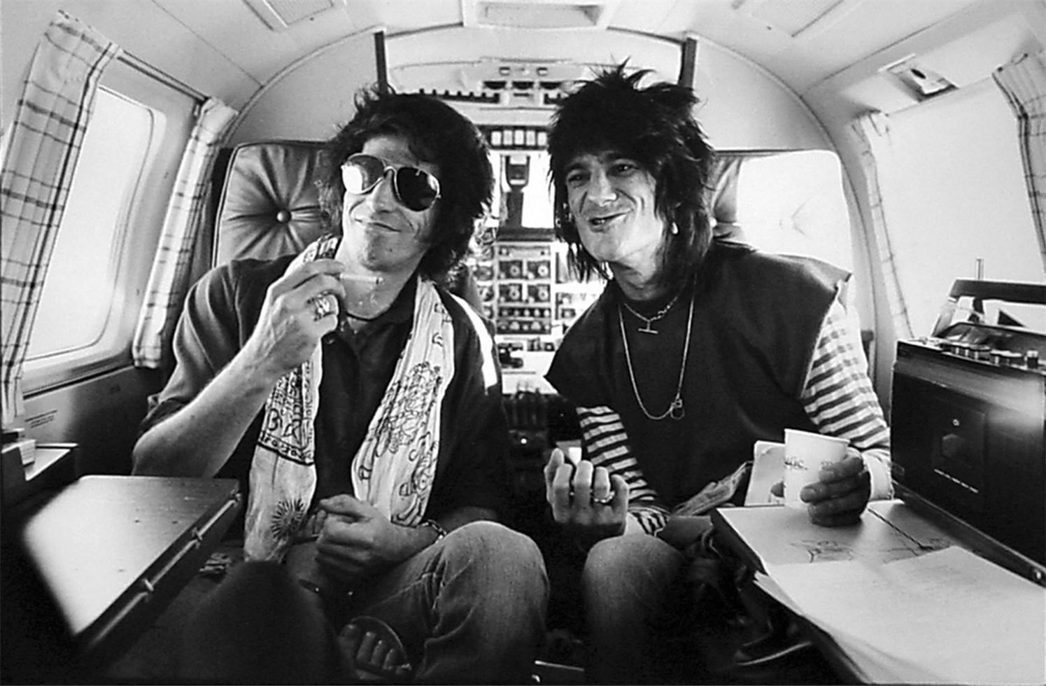 Henry Diltz Black and White Photograph - Keith Richards and Ronnie Wood