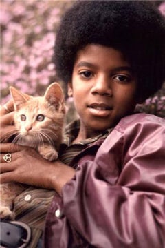 Michael Jackson with Kitten, 1971