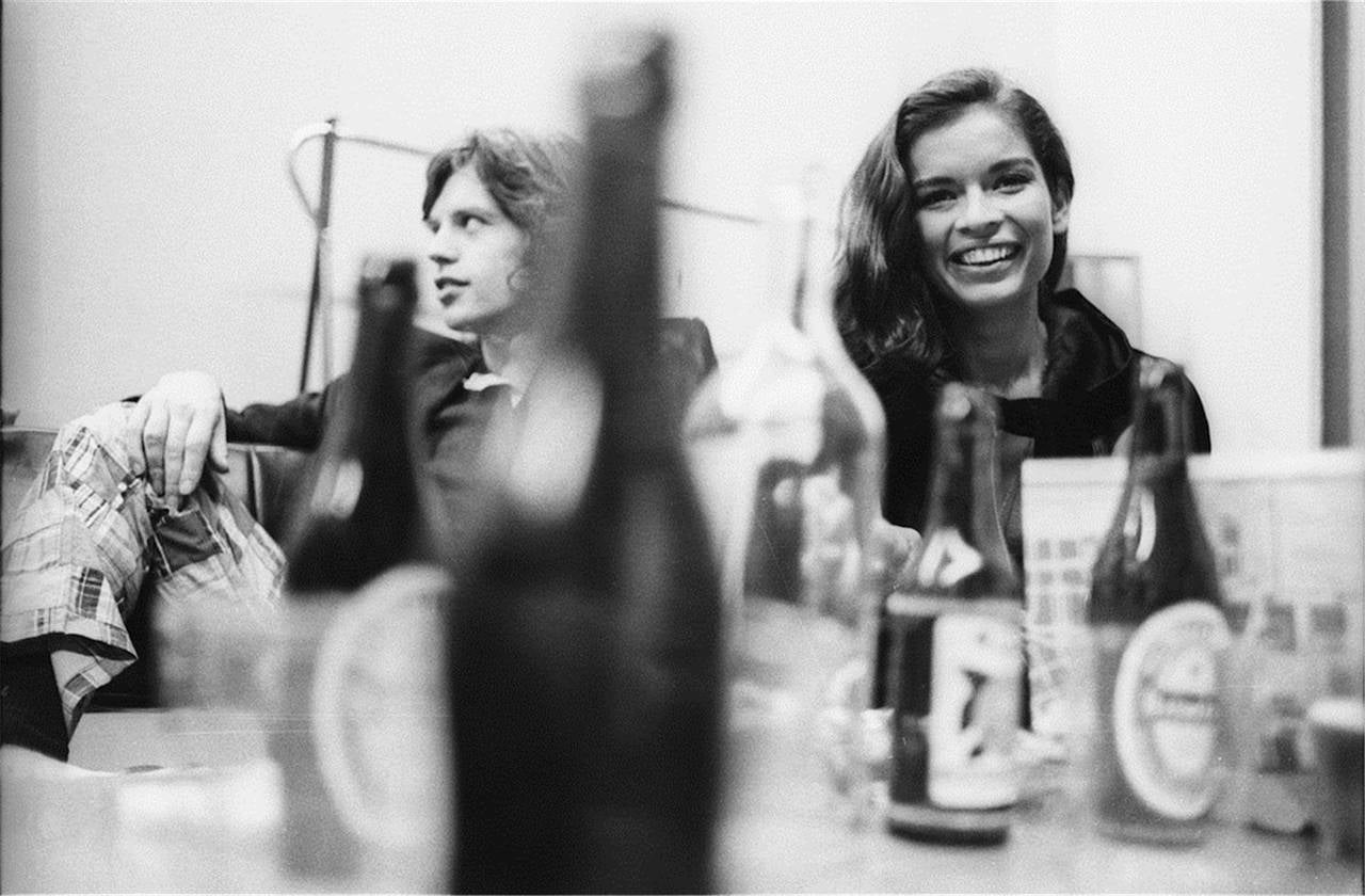 Henry Diltz Black and White Photograph - Mick & Bianca Jagger, 1970