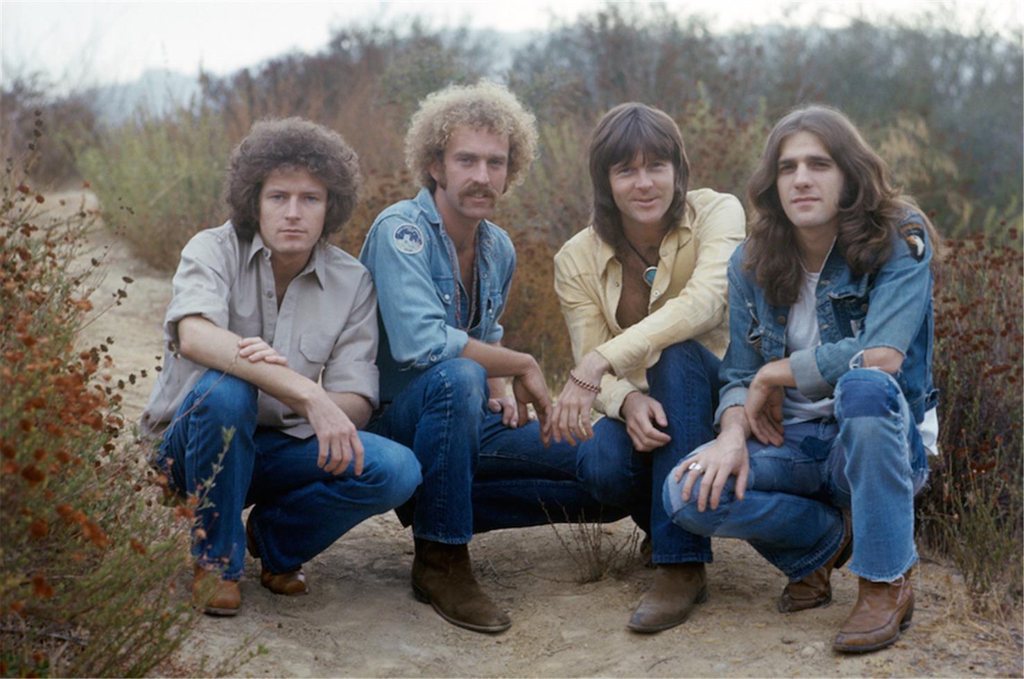 Henry Diltz Color Photograph - The Eagles, Topanga Canyon, CA, 1973