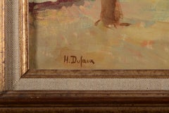 „Au bord du lagon à Mooréa“, signiertes Gemälde im postimpressionistischen Stil