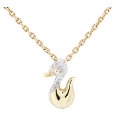 Henry Dunay .10ct Diamond Duck Necklace