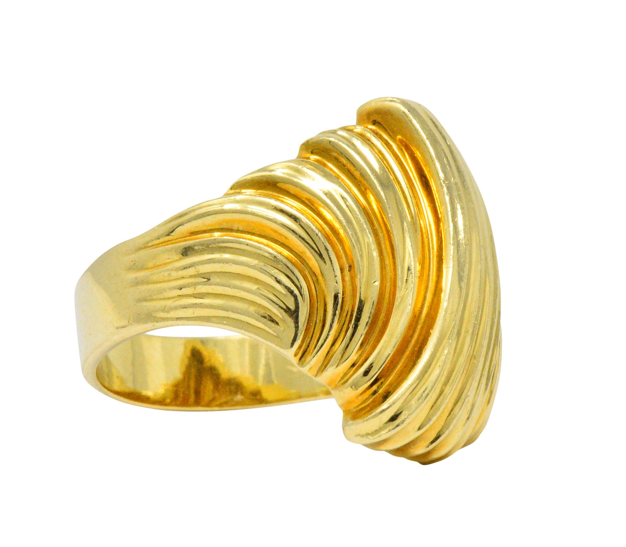 Retro Henry Dunay 18 Karat Gold Cocktail Ring