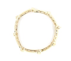 Henry Dunay 18 Karat Hammered Gold Bracelet