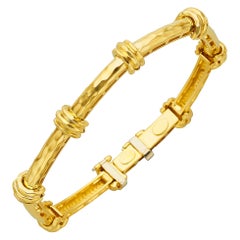 Henry Dunay Bracelet en or jaune 18 carats en forme de bambou