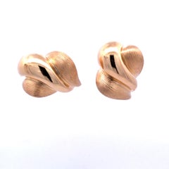 Henry Dunay 18 Karat Yellow Gold Earrings