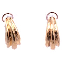 Henry Dunay 18 Karat Yellow Gold Earrings