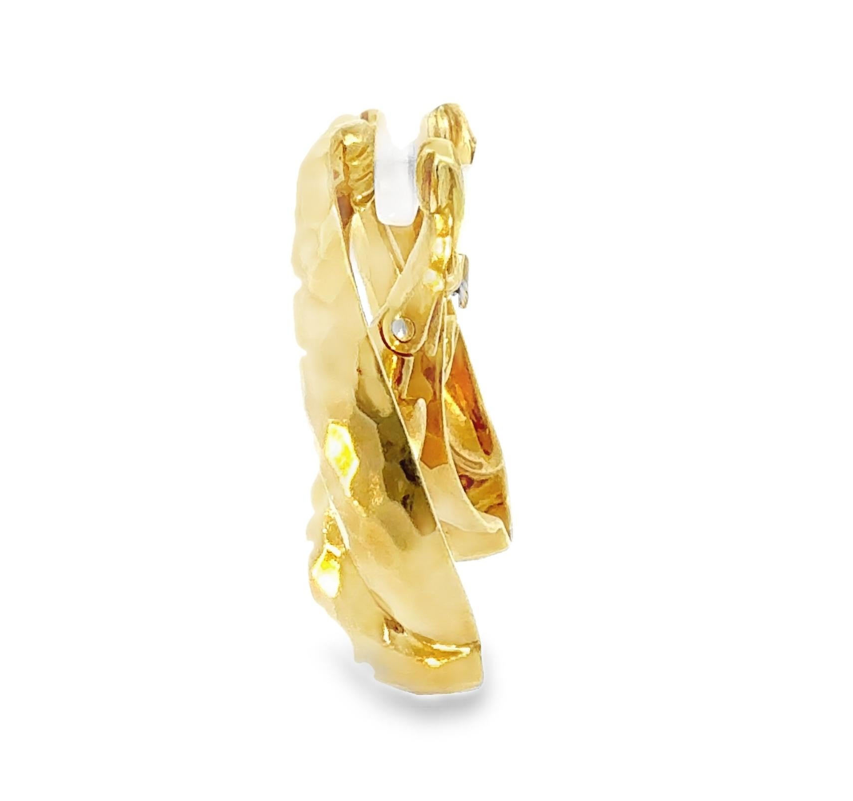 Boucles d'oreilles à pince en or jaune 18 carats Henry Dunay Pour femmes en vente