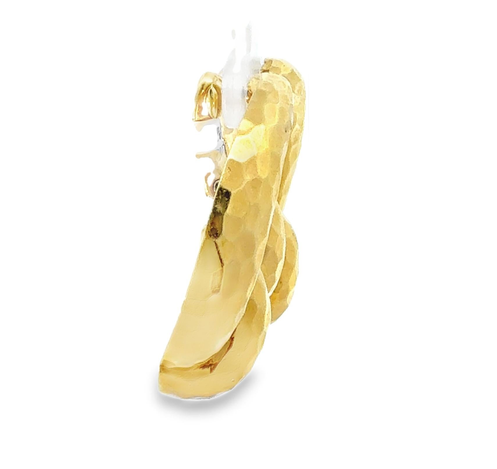 Boucles d'oreilles à pince en or jaune 18 carats Henry Dunay en vente 1