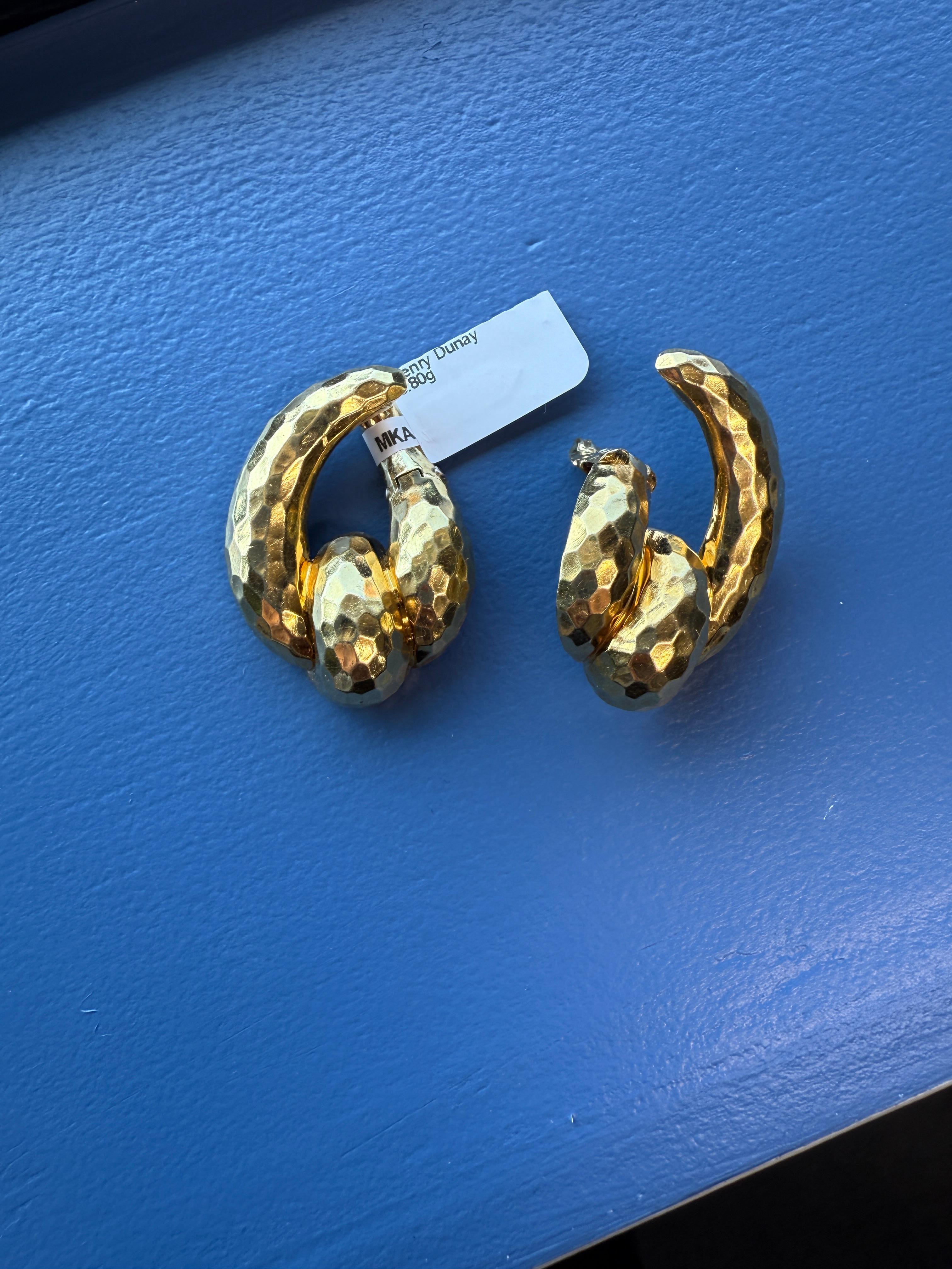 Boucles d'oreilles à pince en or jaune 18 carats Henry Dunay en vente 3