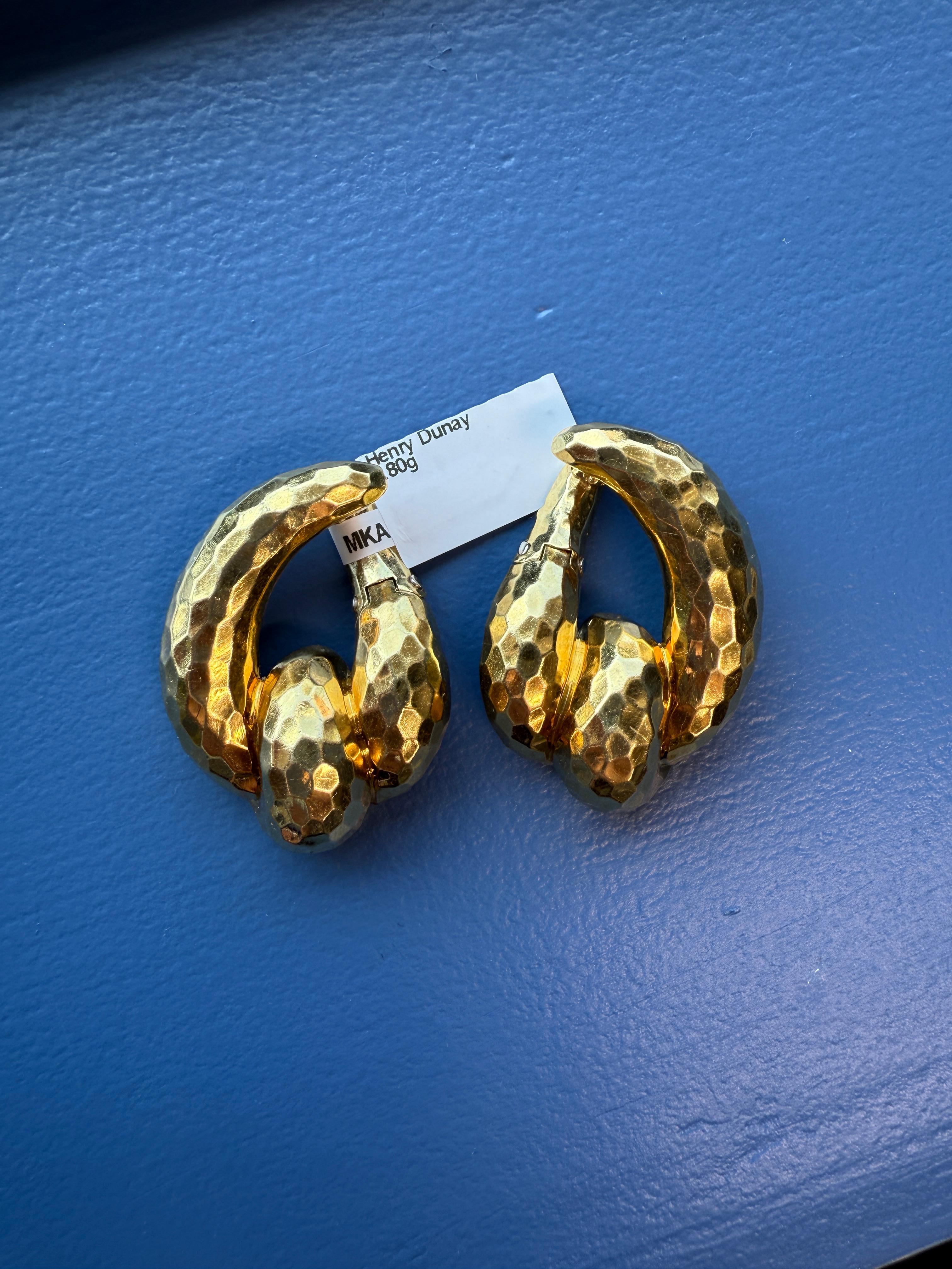 Boucles d'oreilles à pince en or jaune 18 carats Henry Dunay en vente 4