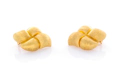 Henry Dunay 18 Karat Yellow Gold "Sabi" Collection Ear Clip Earrings