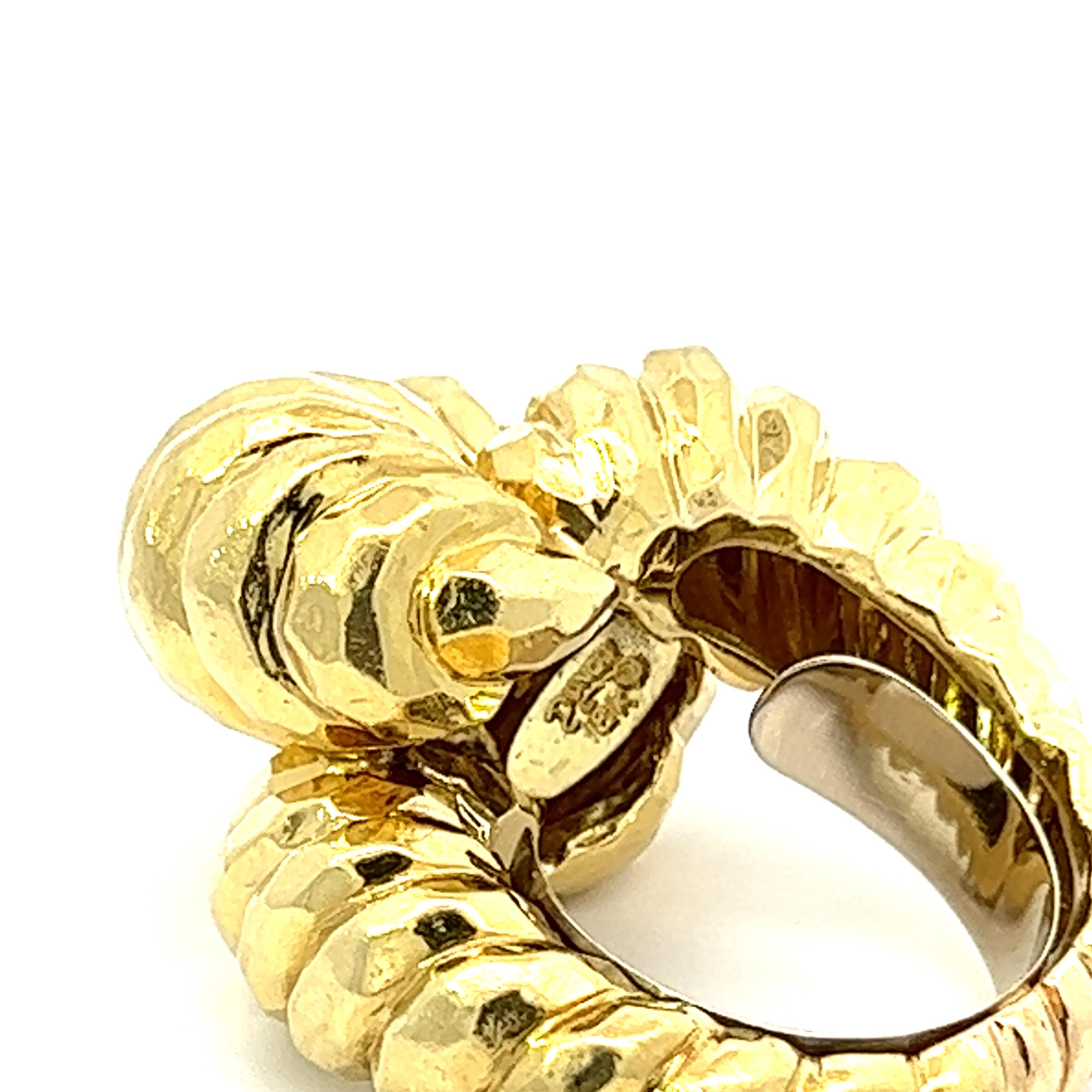 Material: Solid 18k Yellow Gold
Weight: 35.34 Grams
Ring Size: Due to the Horse Shoe It Can Fit Between 8 & 8.5 (we can NOT size this ring)
Ring Width: 22.7mm (0.89