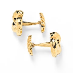 Henry Dunay 18K Gold Knot Cufflinks