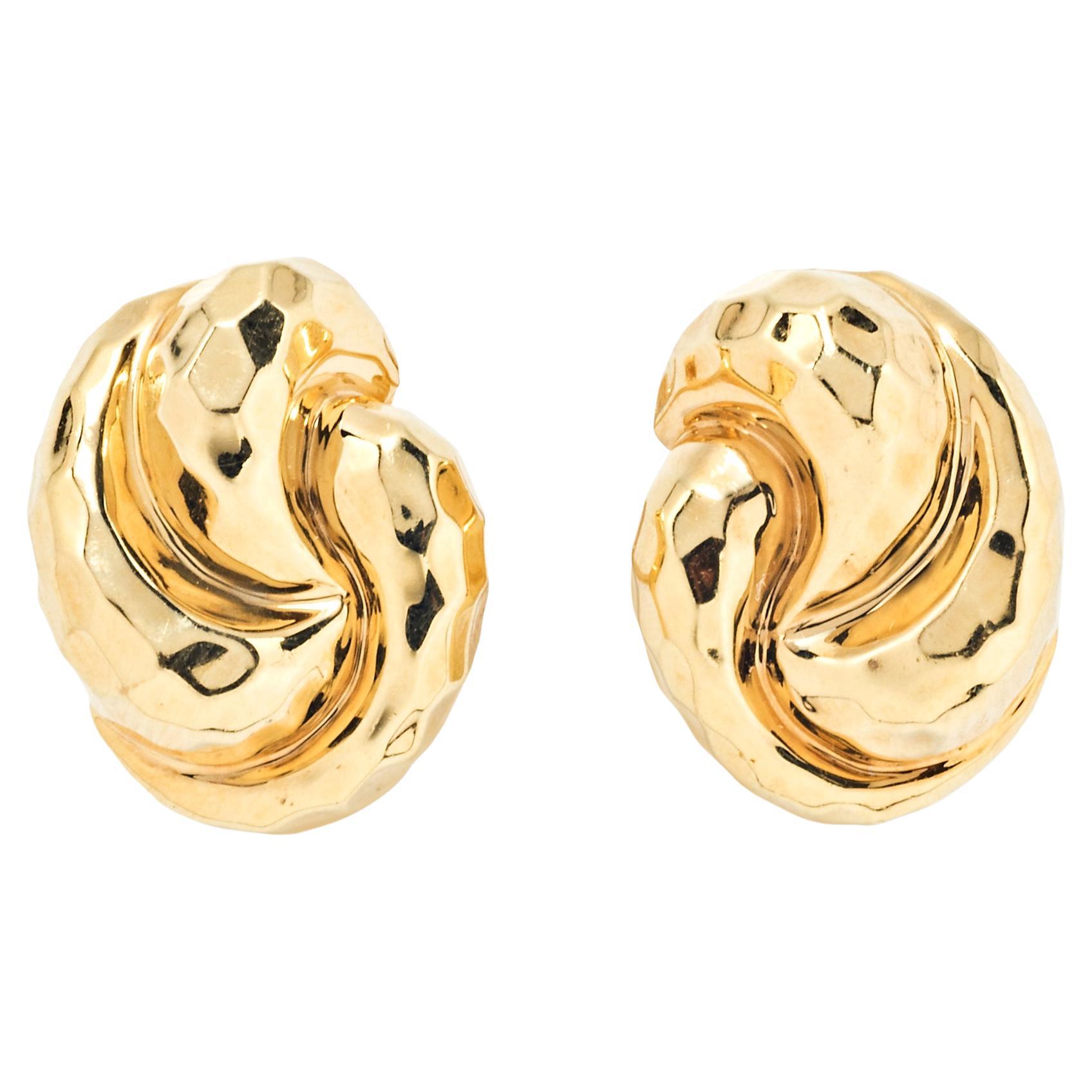 Henry Dunay 18K Gold Knot Cufflinks For Sale