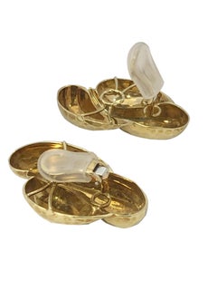 Henry Dunay Pendientes de cactus martillados, grandes e impresionantes, de 18 quilates