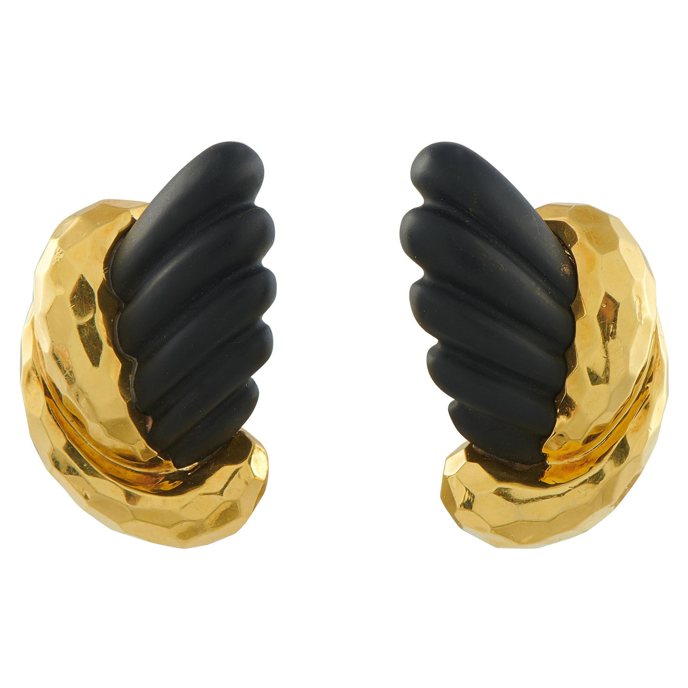 Pendientes de clip de oro amarillo de 18 quilates Henry Dunay HD14-112125