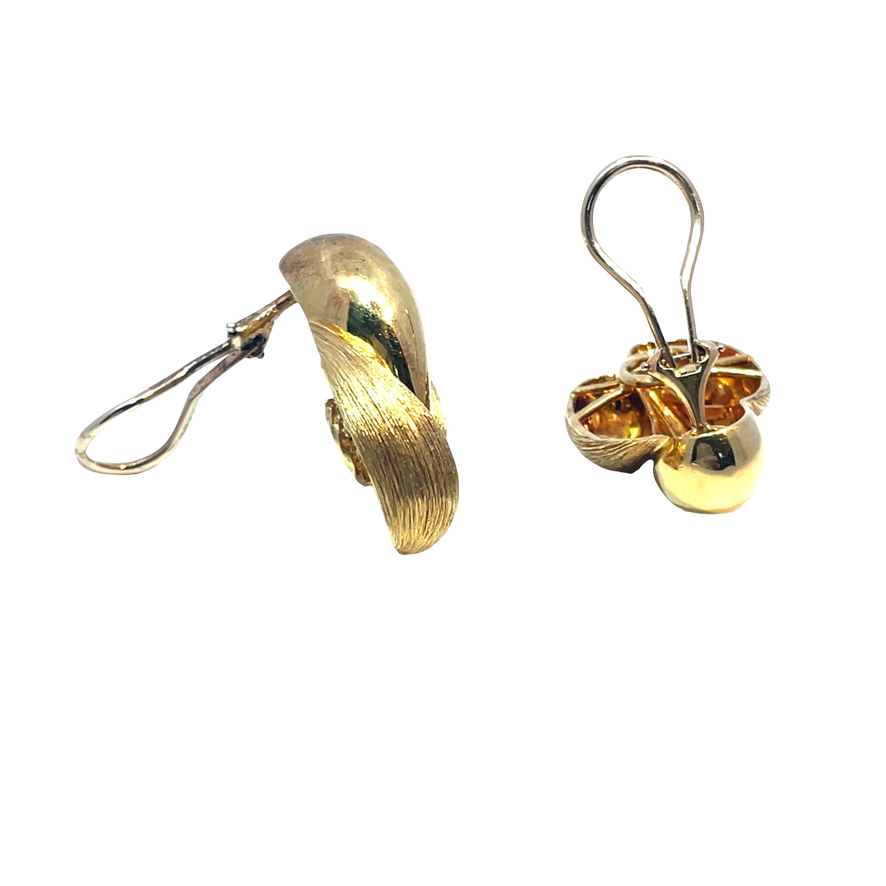 HENRY Dunay, orecchini a foglia in oro giallo 18 carati, Designer in vendita 1