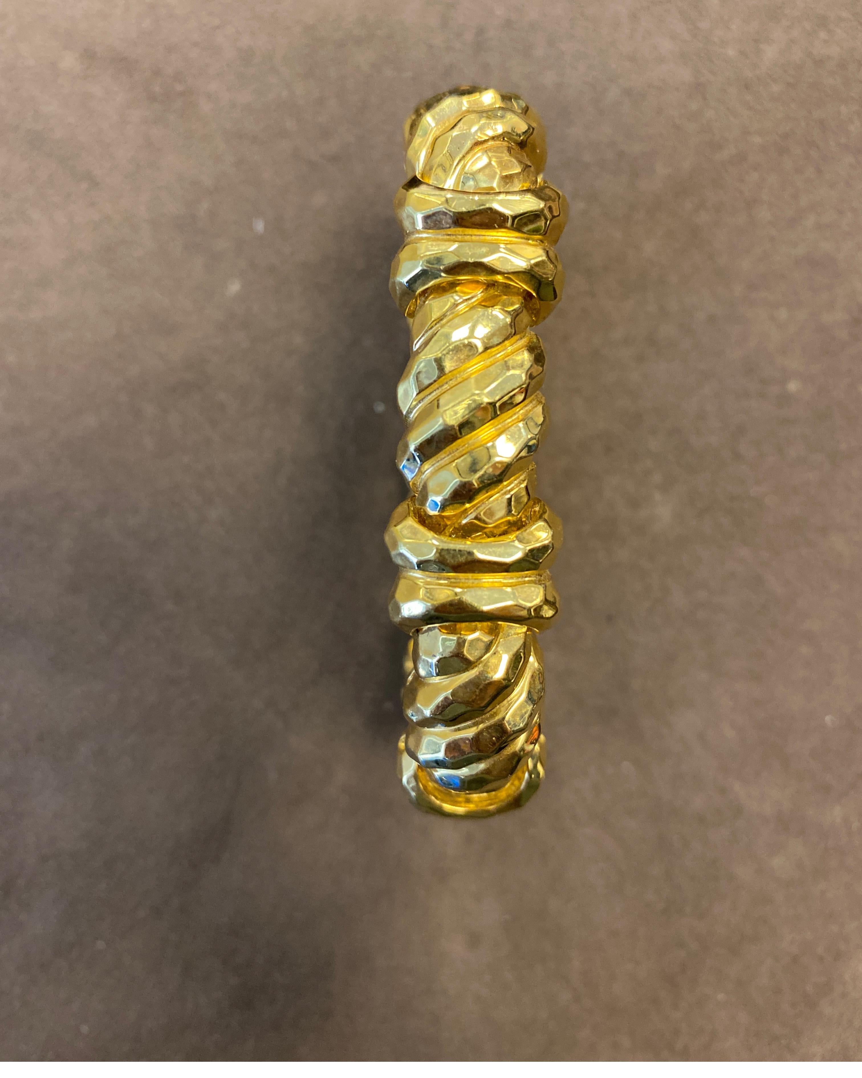 Pulsera de oro amarillo de 18 quilates con acabado facetado Henry Dunay, 7,5 pulgadas
Nuevo, nunca usado
Última venta al por menor 24.500