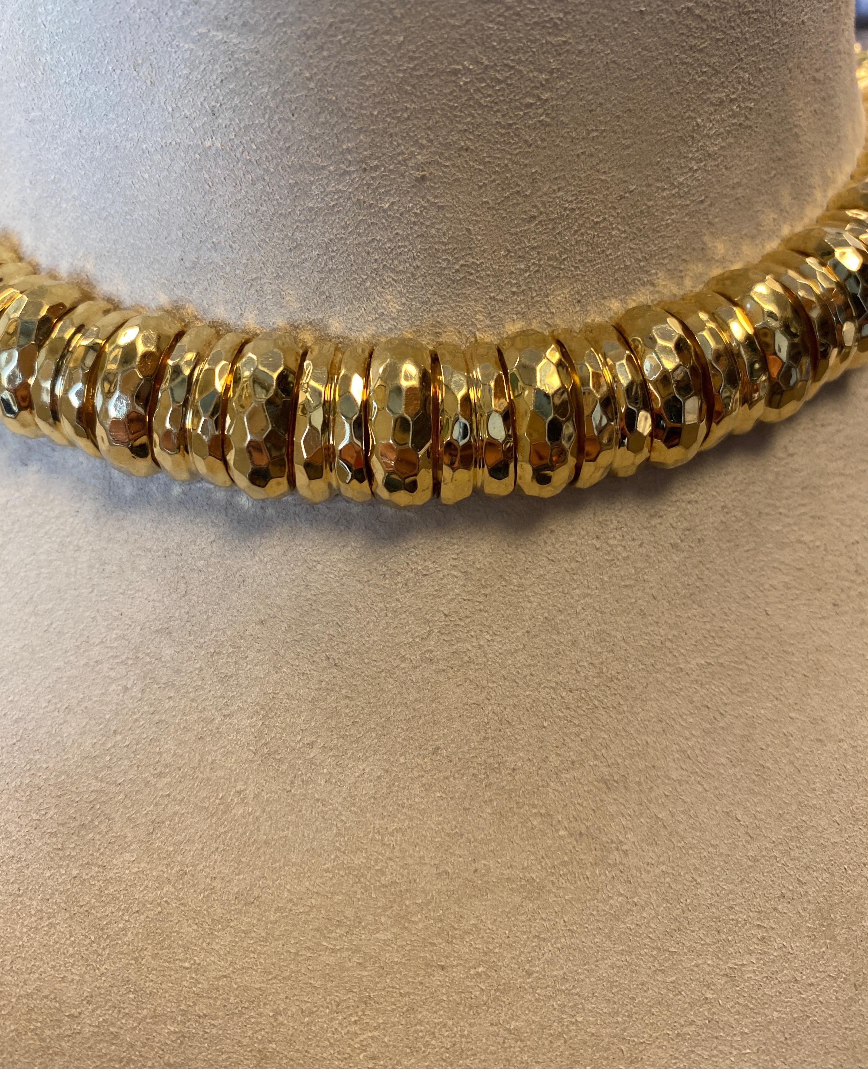 Henry Dunay 18K yellow gold faceted necklace.
Last known retail $35,500
Brand new, never worn