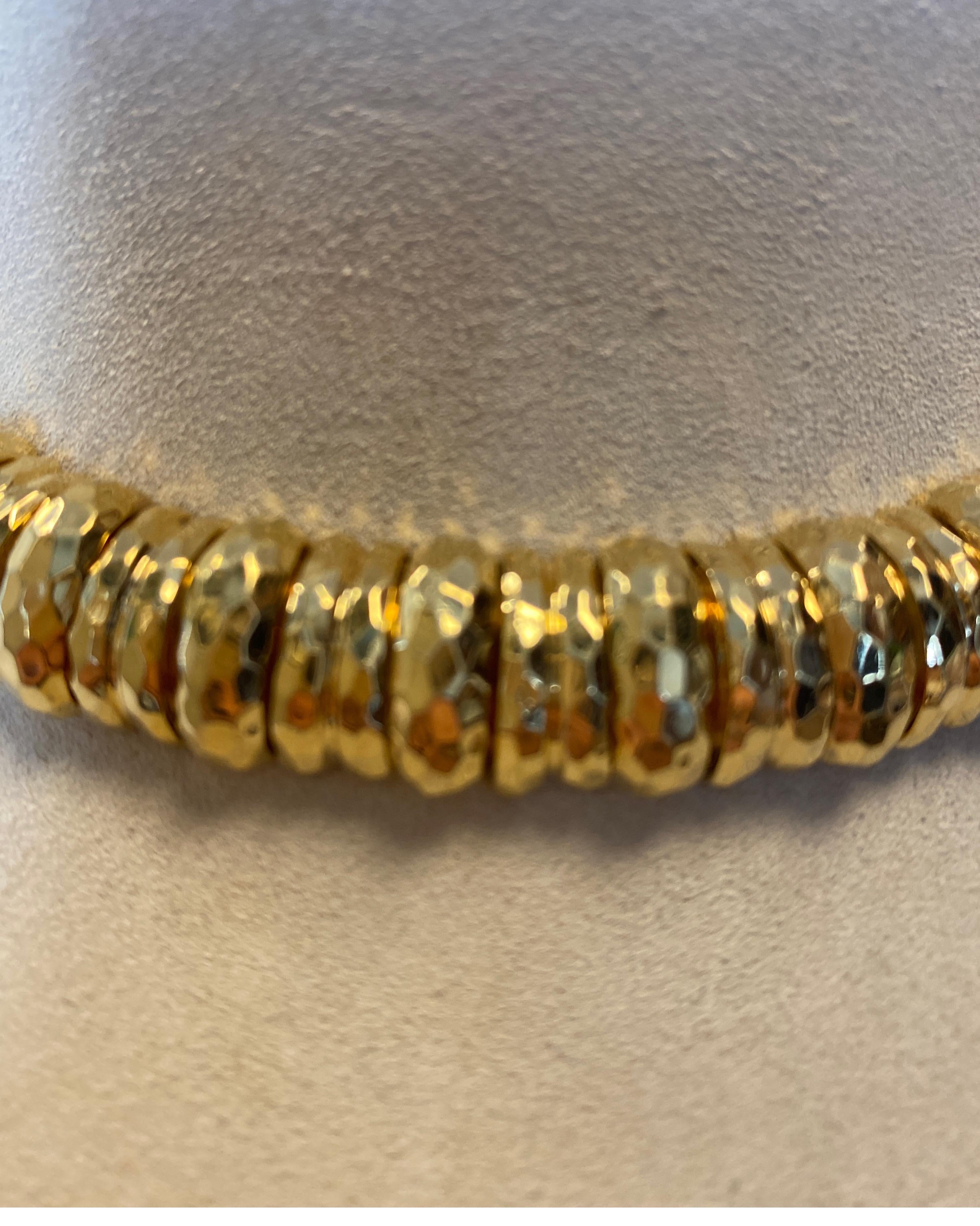 Henry Dunay 18 Karat Yellow Gold Faceted Necklace In New Condition For Sale In Chicago, IL