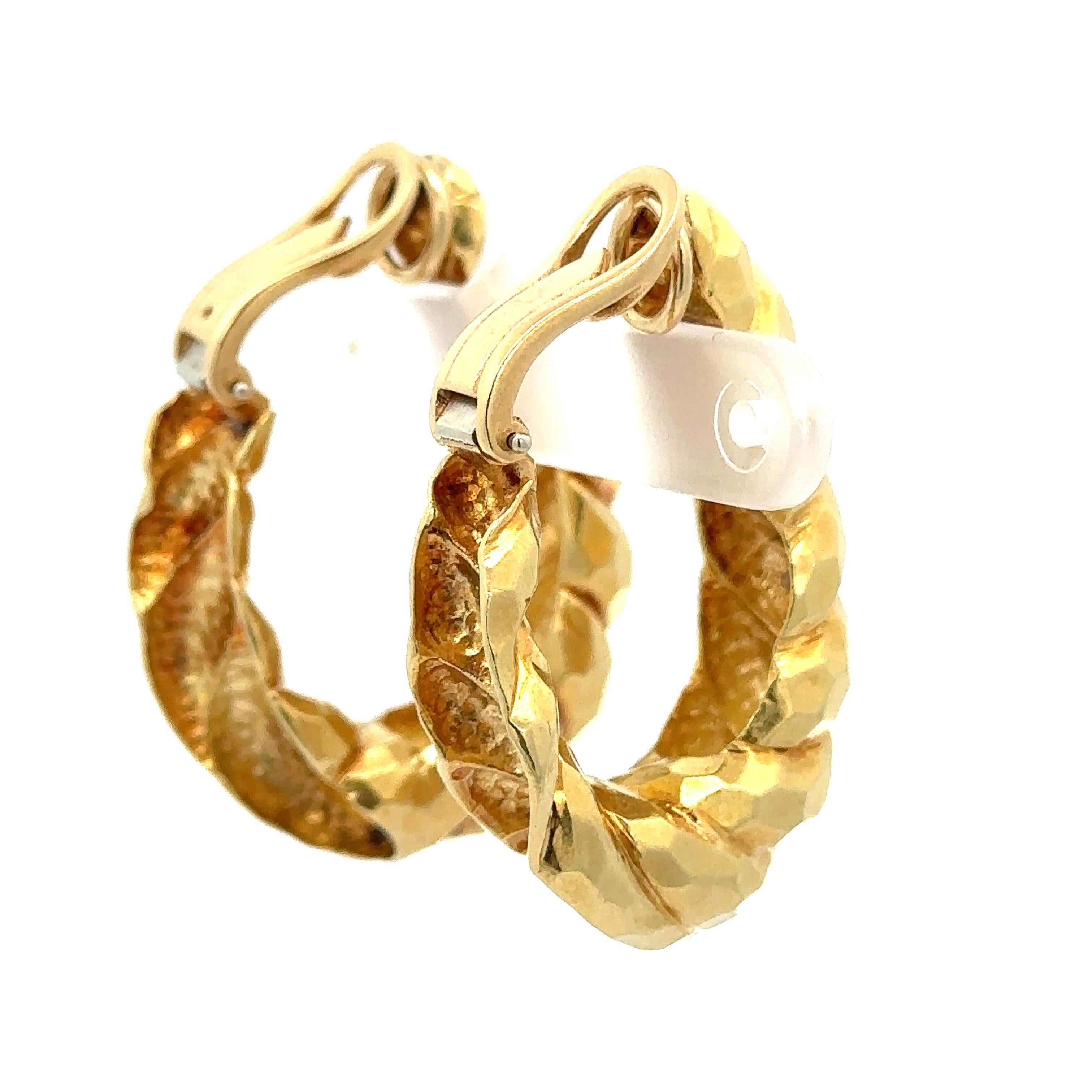 henry huggie earrings in gold