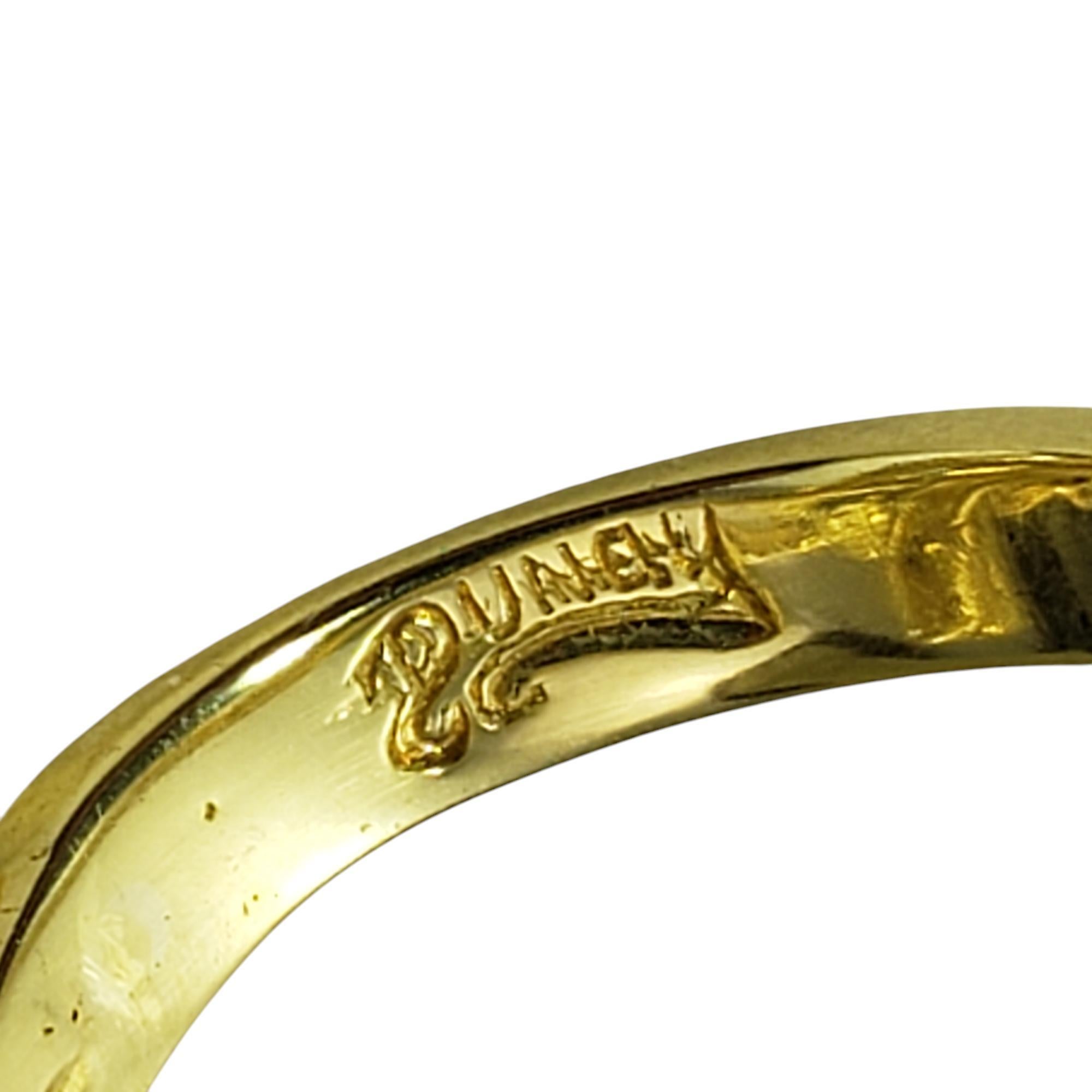 Henry Dunay 18K Yellow Gold Onyx and Diamond Ring Size 7.25 #20014 In Good Condition In Washington Depot, CT