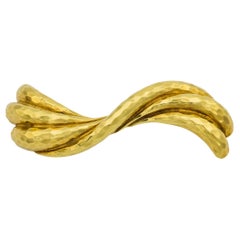 Spilla a spirale in oro giallo 18k di Henry Dunay