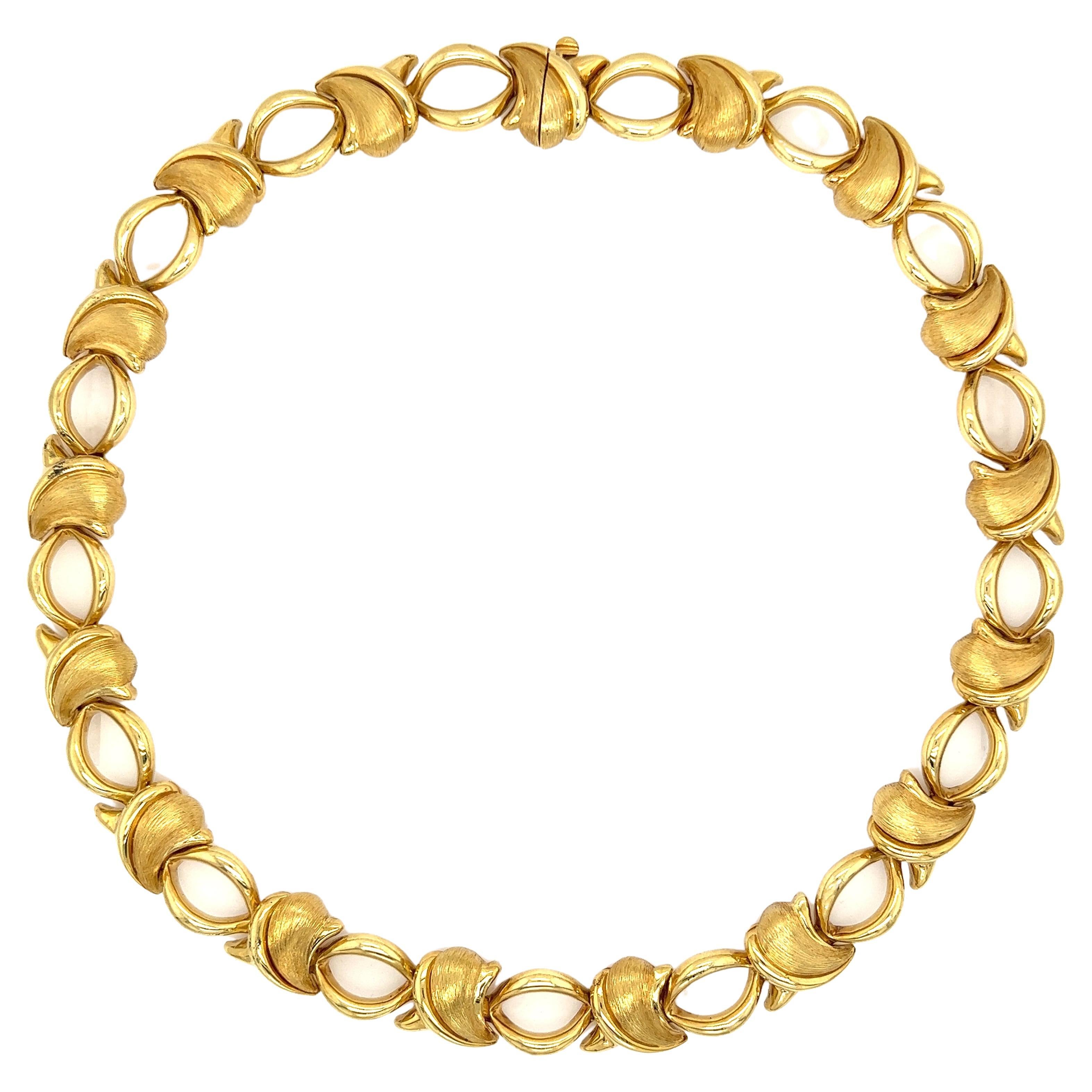 Henry Dunay 18K Yellow Gold Vintage Link Necklace